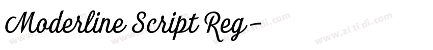 Moderline Script Reg字体转换